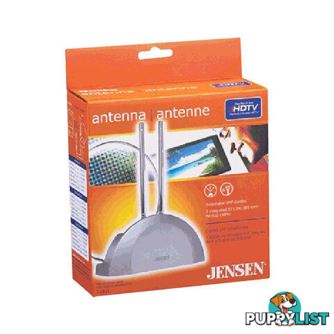 TV611JENSEN ADJUSTABLE 75OHM INDOOR ANTENNA VHF/UHF READY