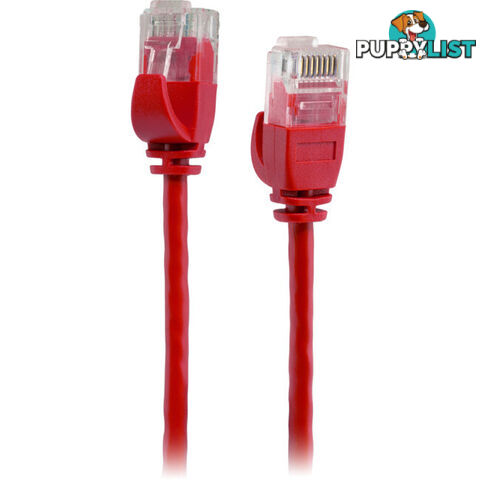 LC6SL0500RD 5M SLIM CAT6 PATCH LEAD RED ULTRA THIN