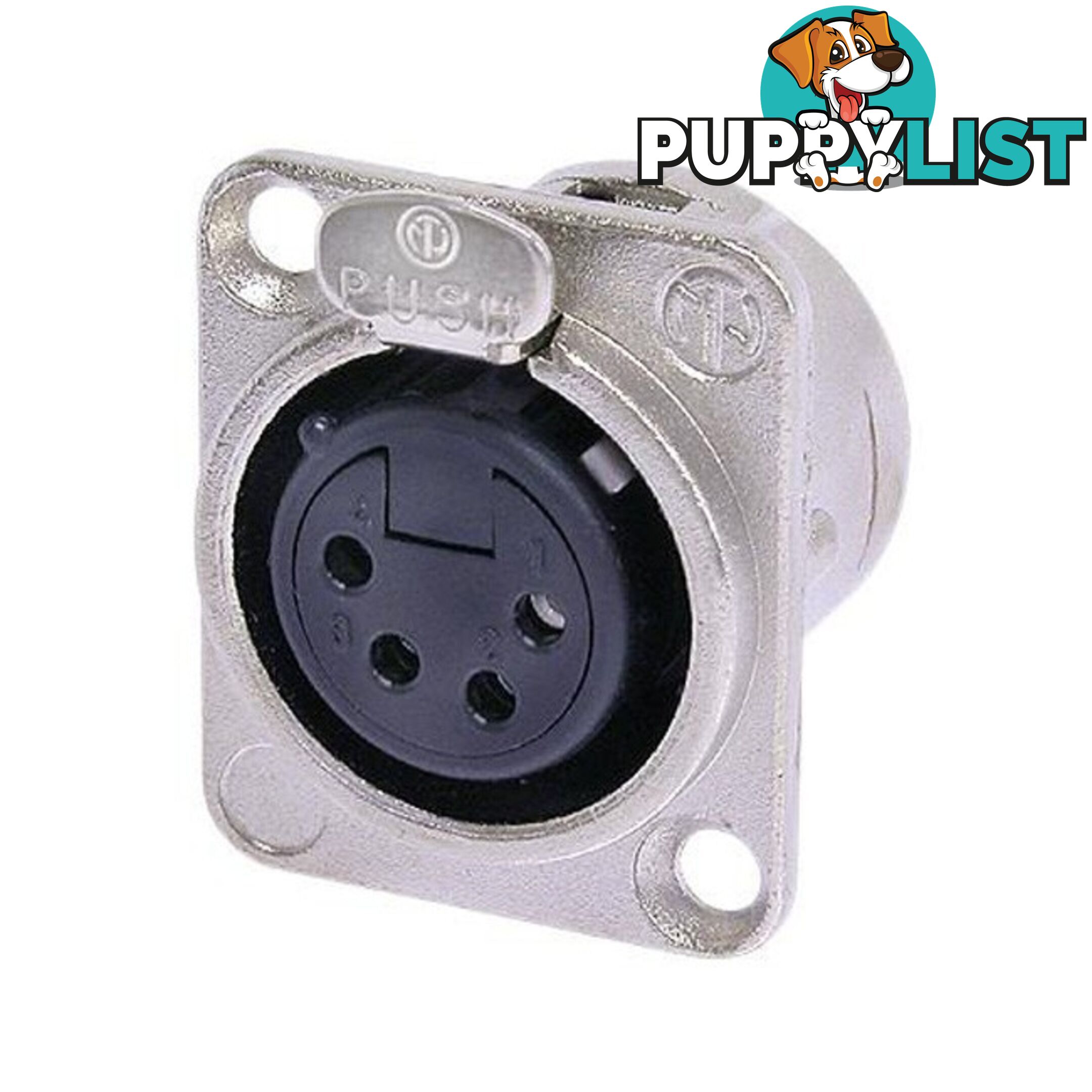 PD5682 4 PIN PANEL XLR SOCKET NEUTRIK