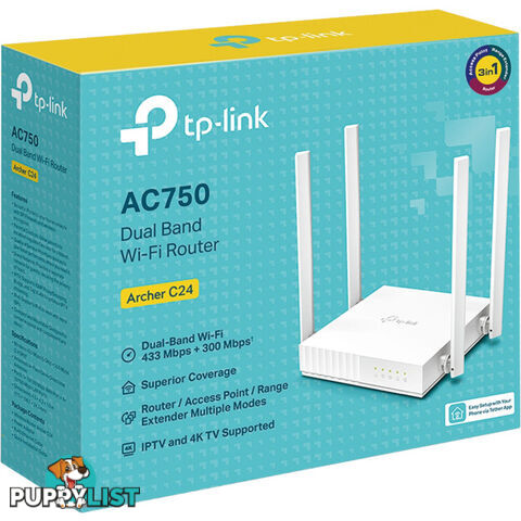 ARCHERC24 AC750 DUAL BAND WIFI ROUTER