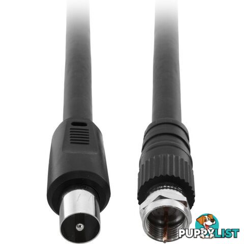 FL59Q-2PF 2M RG59QUAD PAL TO 'F' LEAD PAL TO 'F' FLYLEAD - BLACK