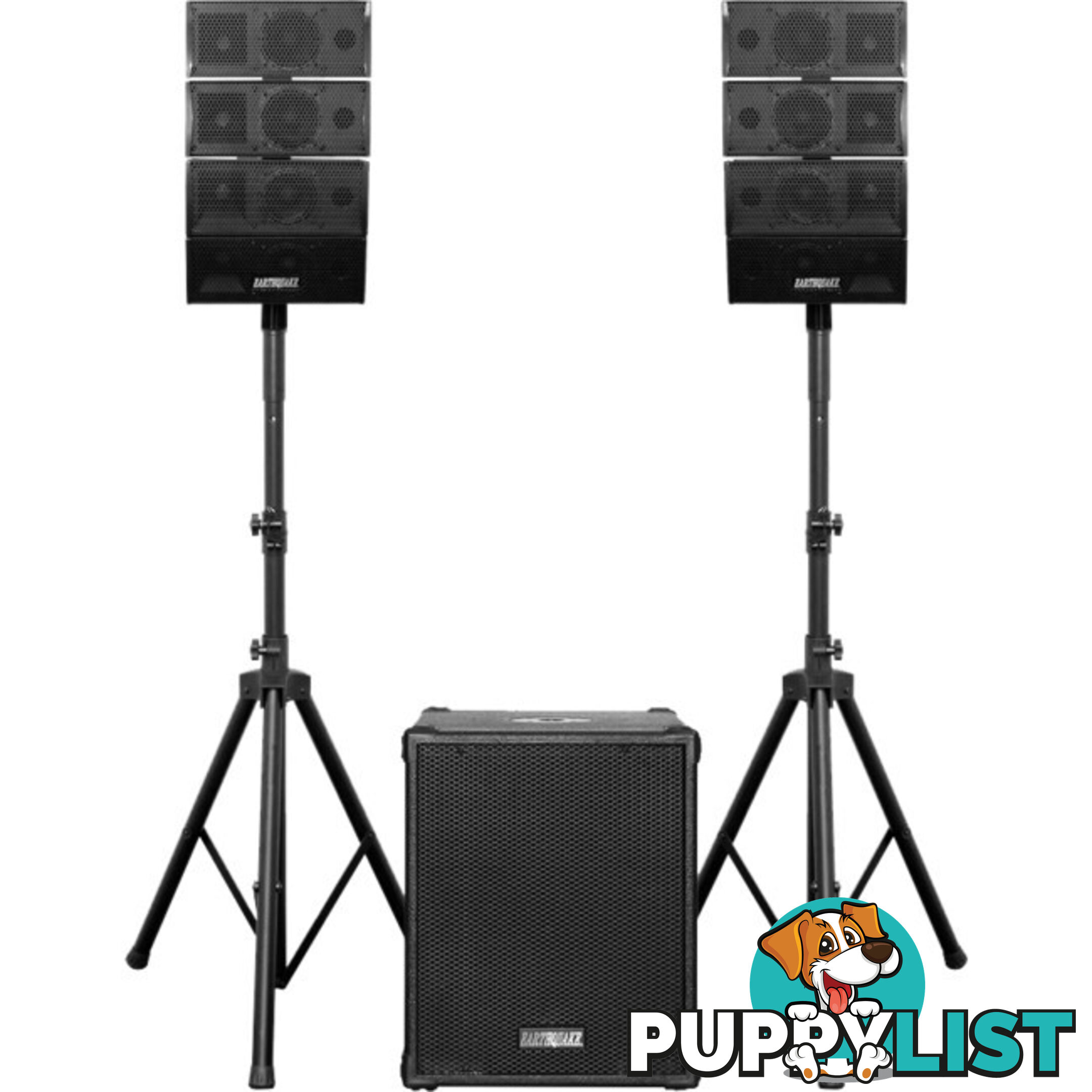 DJQUAKE2.1V2 DJ QUAKE SET VERSION 2 INCL 12" SUB LINE ARRAYS STAND