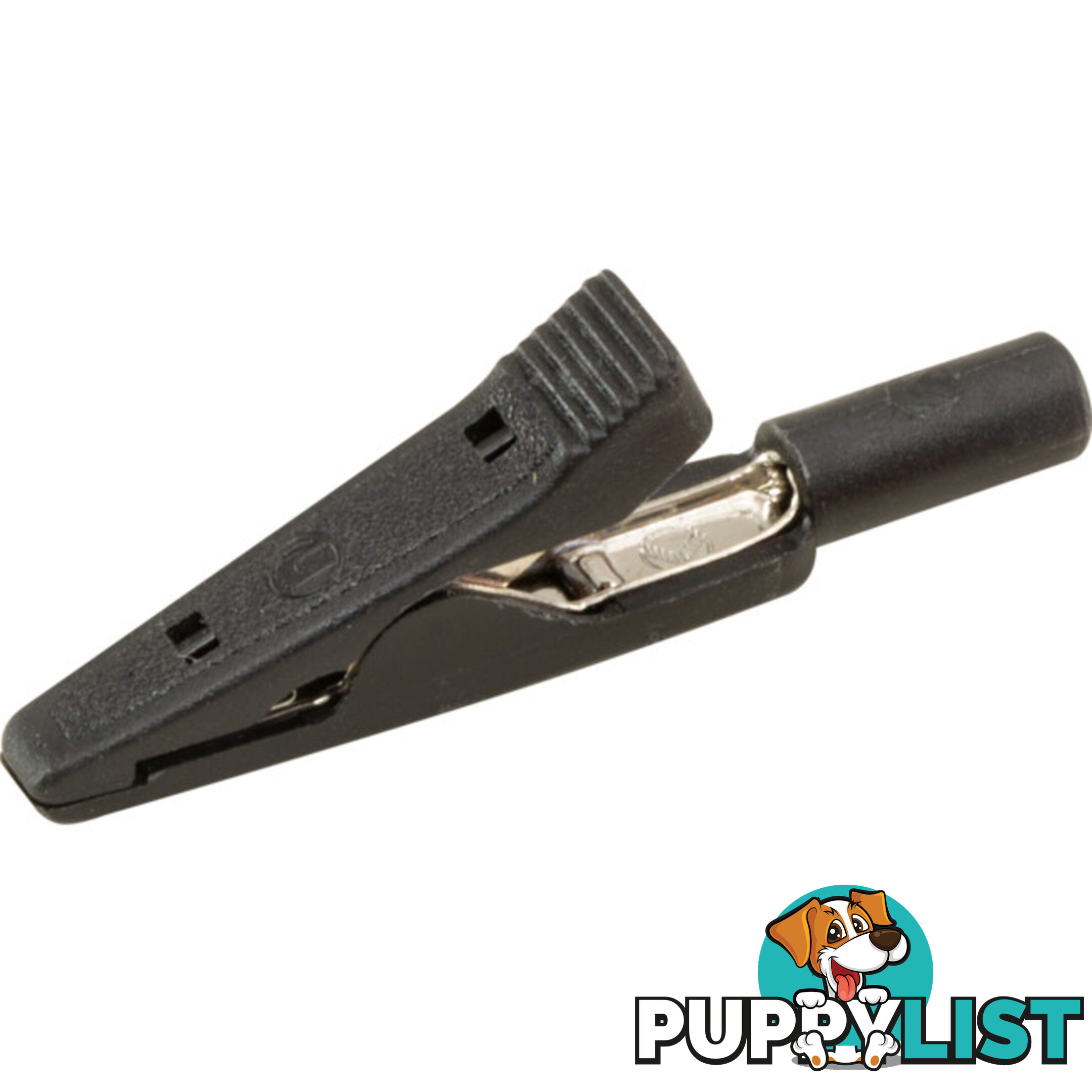 MA1B SMALL HIRSCHMANN CLIP - BLACK ALLIGATOR TEST LEAD ADAPTOR