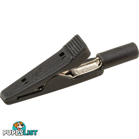 MA1B SMALL HIRSCHMANN CLIP - BLACK ALLIGATOR TEST LEAD ADAPTOR