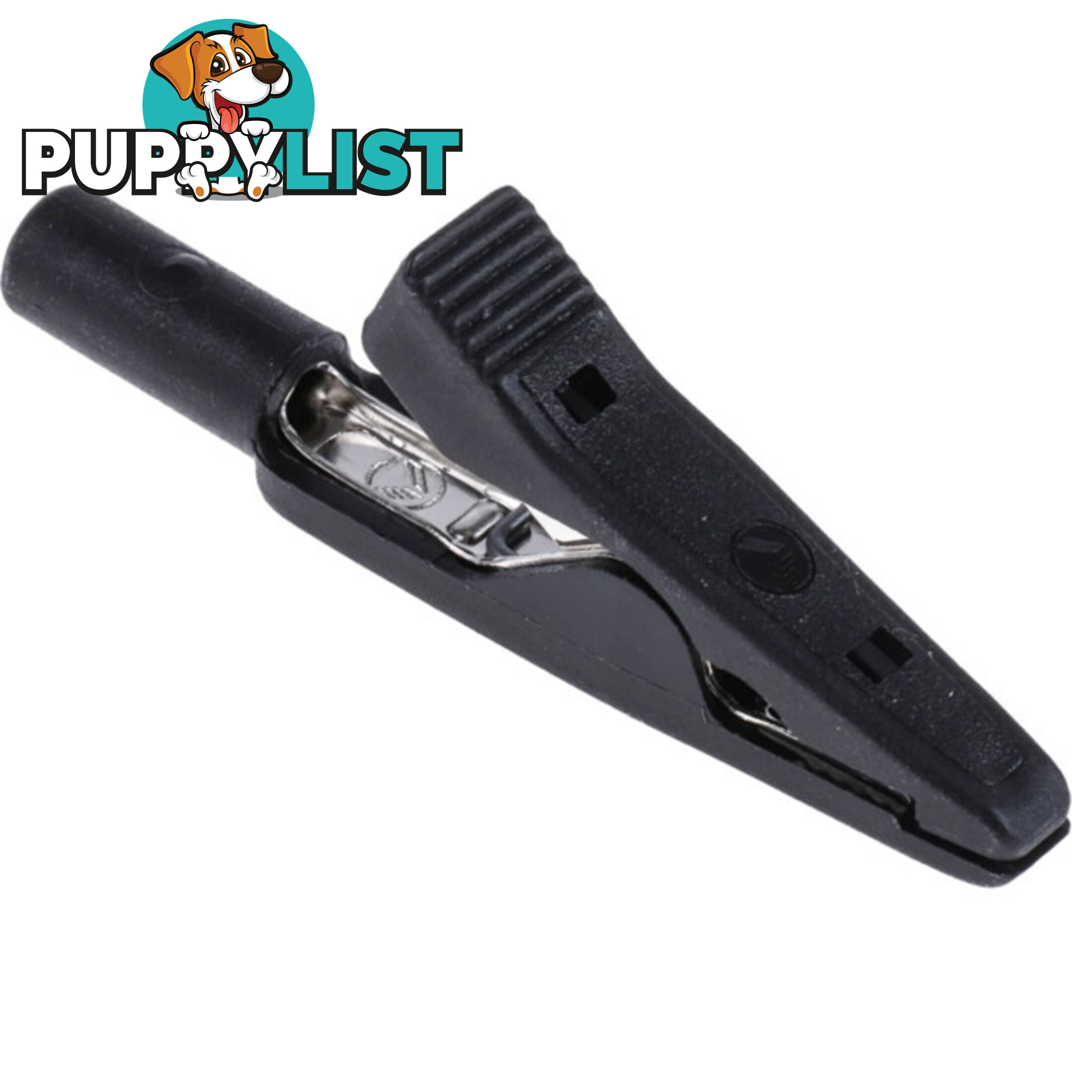 MA1B SMALL HIRSCHMANN CLIP - BLACK ALLIGATOR TEST LEAD ADAPTOR