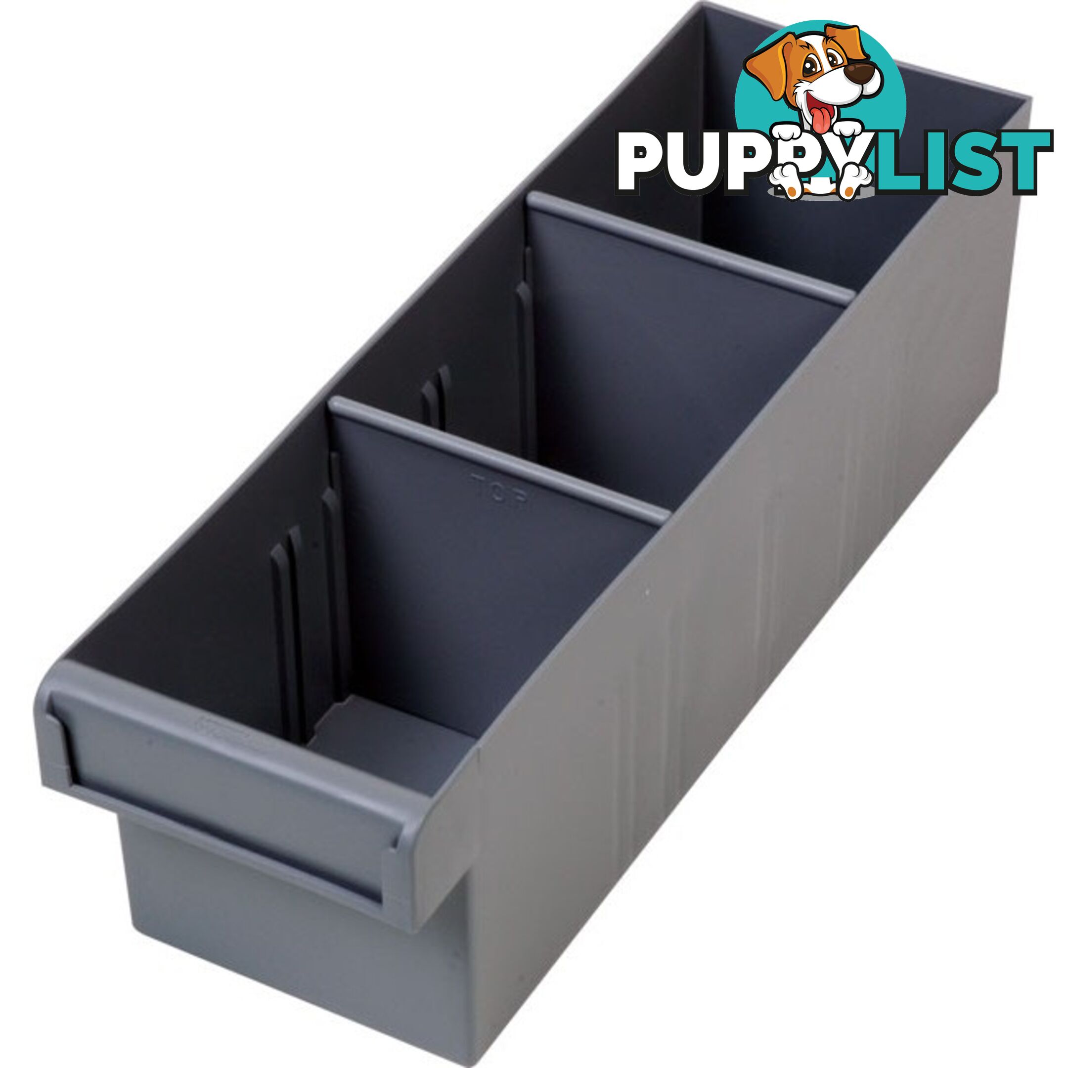 1H012GR GREY 300MM MEDIUM PARTS TRAY STORAGE DRAWER WITH DIVIDERS