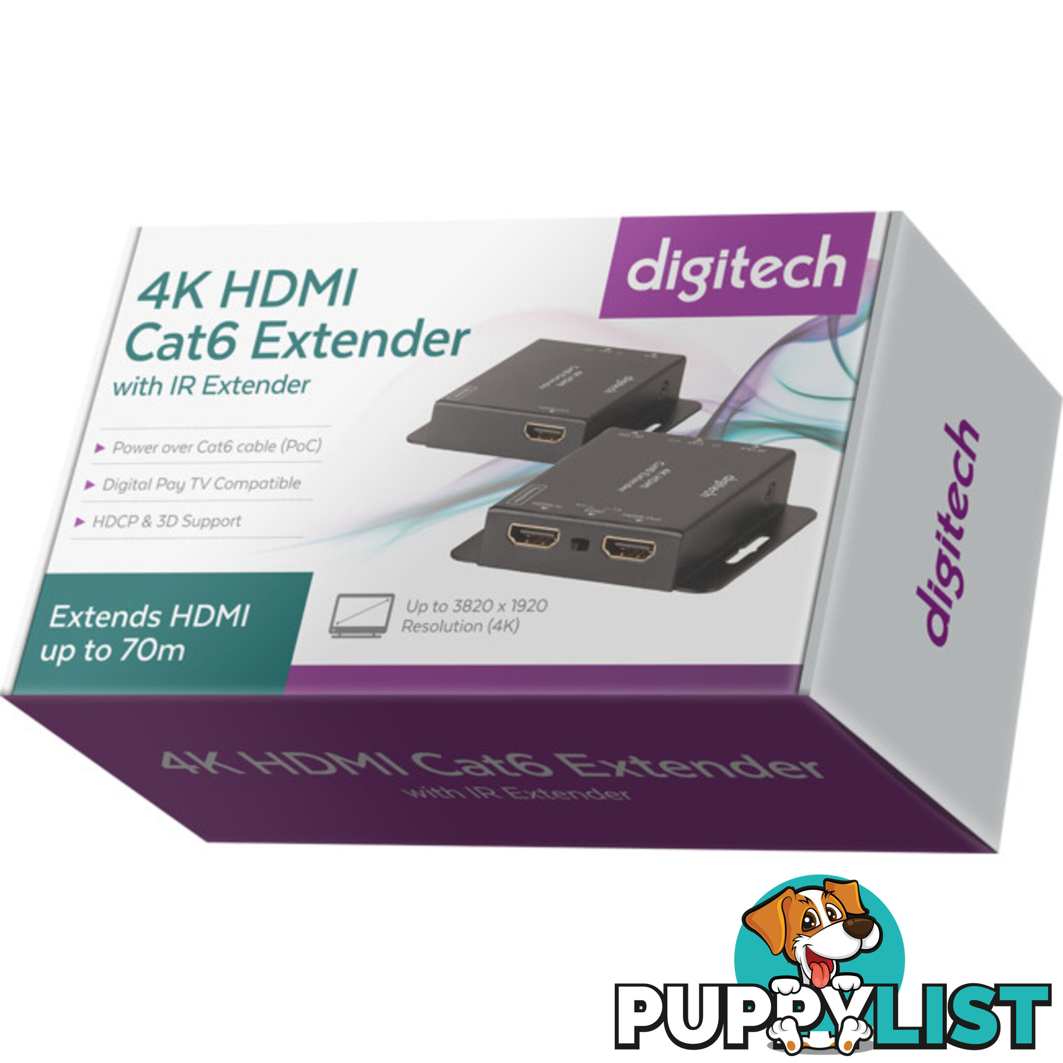 AC1785 HDMI OVER CAT6 EXTENDER 70M 4K HDMI LOOPOUT EDID 3D