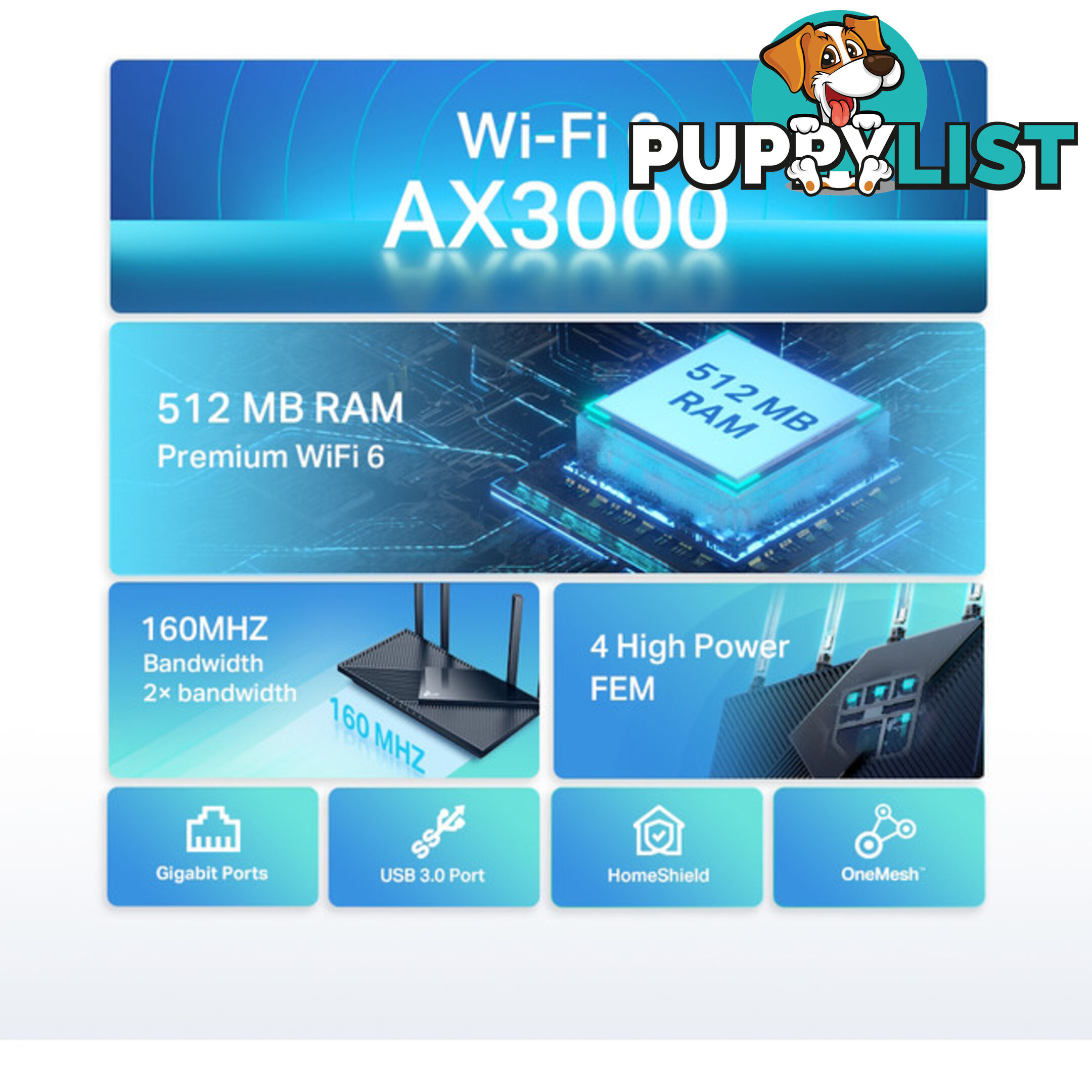 AX55 ARCHER AX3000 WIFI6 ROUTER