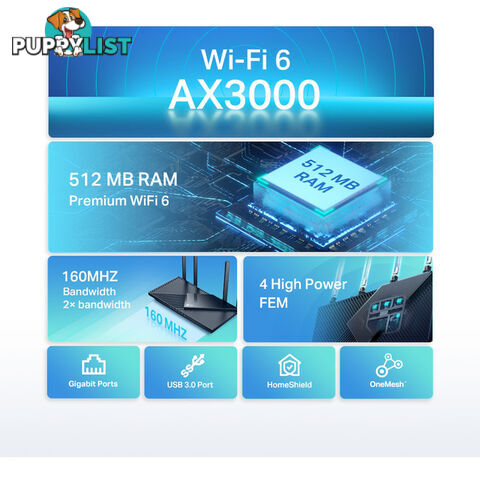 AX55 ARCHER AX3000 WIFI6 ROUTER