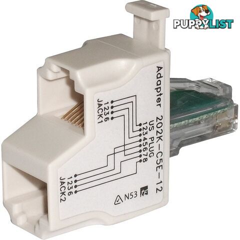 PK4540 RJ45 DATA / DATA LINE SPLITTER 1X RJ45 PLUG TO 2X RJ45 SOCKET