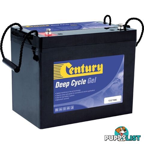 C12-75DG 12V 75AMP DEEP CYCLE GEL BATTERY - CENTURY