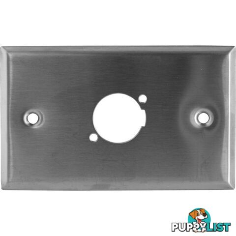 PD5190 SINGLE XLR S/S WALL PLATE STAINLESS STEEL