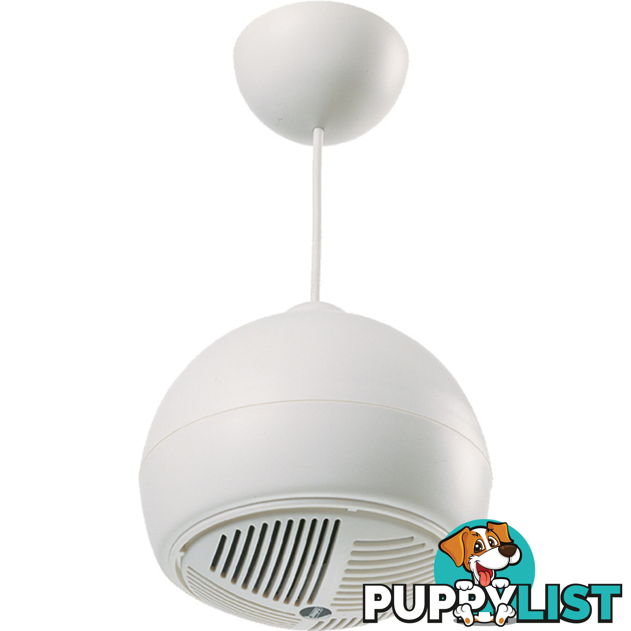 C1050 100V LINE PENDANT SPEAKERS WHITE BALL 15W REDBACK