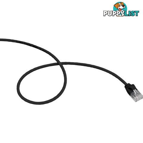 LC6SL0300BK 3M SLIM CAT6 PATCH LEAD BLACK ULTRA THIN