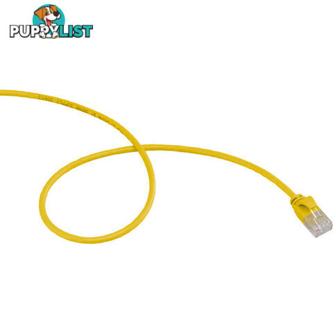 LC6SL0025YL 0.25M SLIM CAT6 PATCH LEAD YELLOW ULTRA THIN