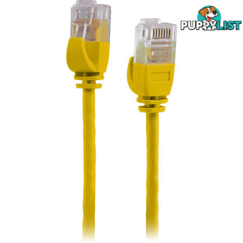 LC6SL0025YL 0.25M SLIM CAT6 PATCH LEAD YELLOW ULTRA THIN