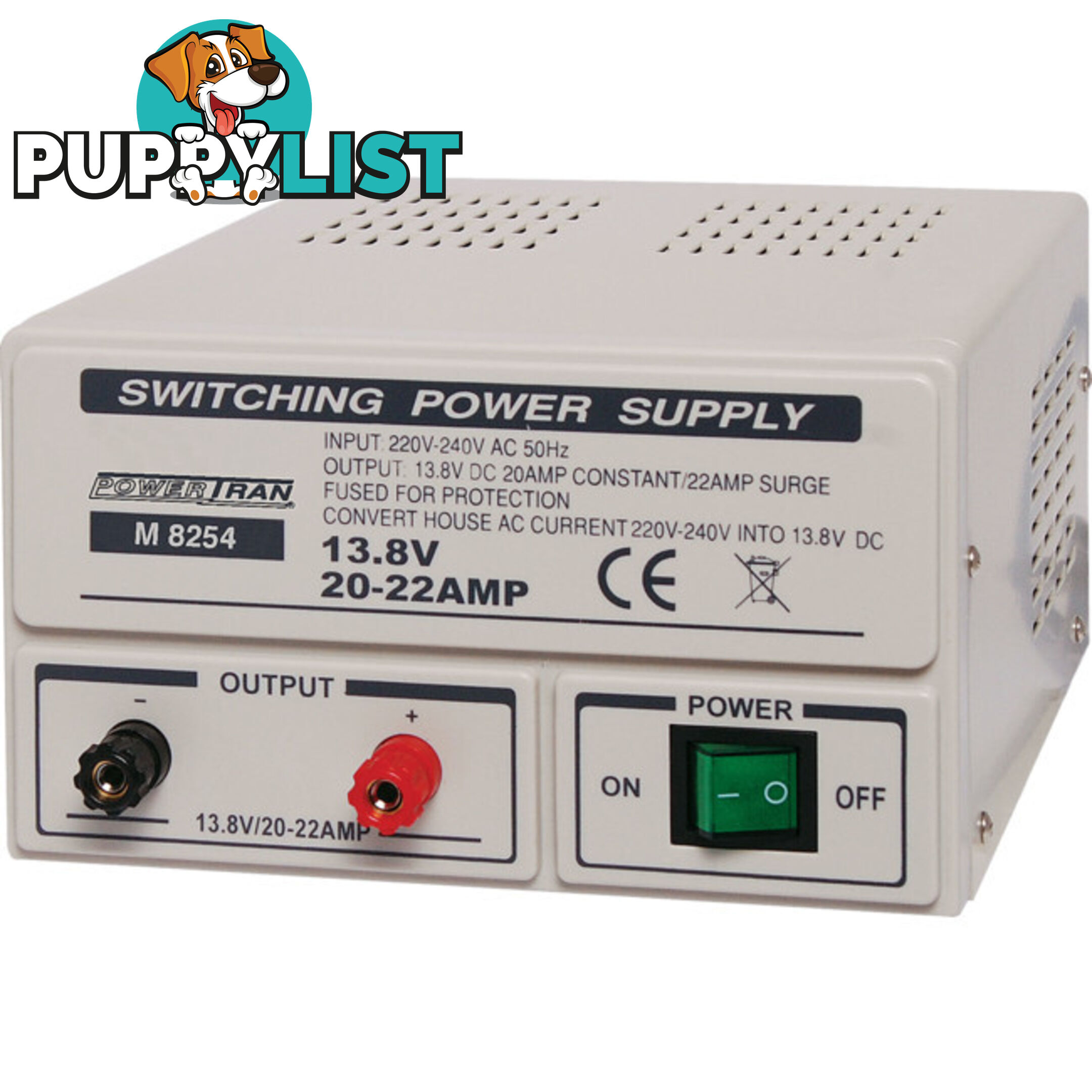 M8254 FIXED 13.8V 20A BENCHTOP REGULATED POWER SUPPLY