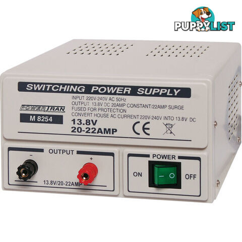 M8254 FIXED 13.8V 20A BENCHTOP REGULATED POWER SUPPLY