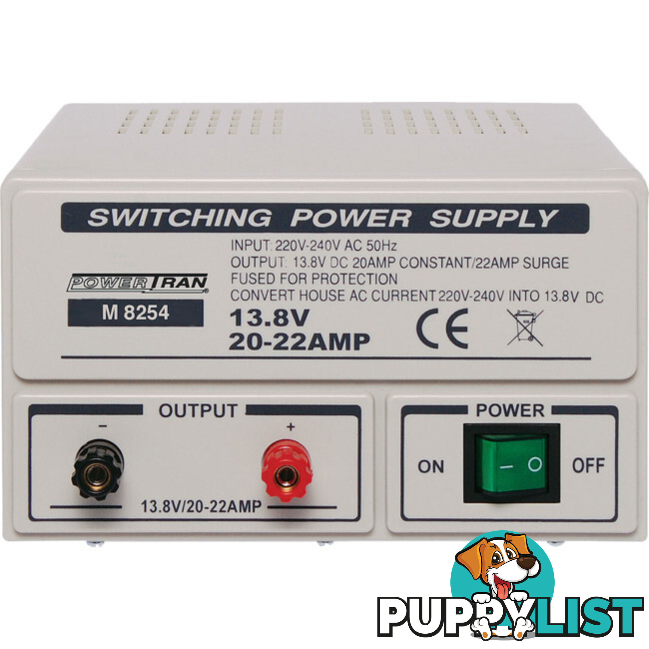 M8254 FIXED 13.8V 20A BENCHTOP REGULATED POWER SUPPLY