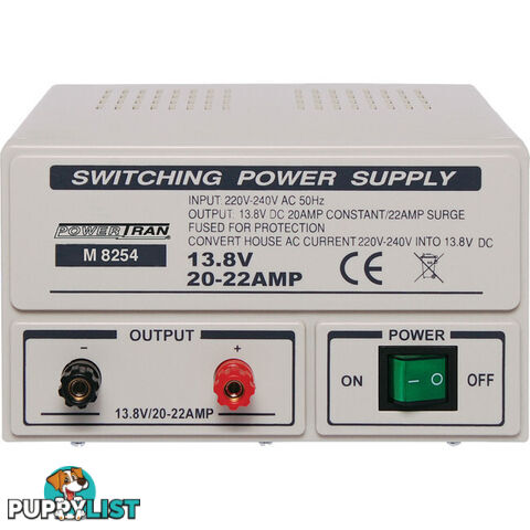 M8254 FIXED 13.8V 20A BENCHTOP REGULATED POWER SUPPLY