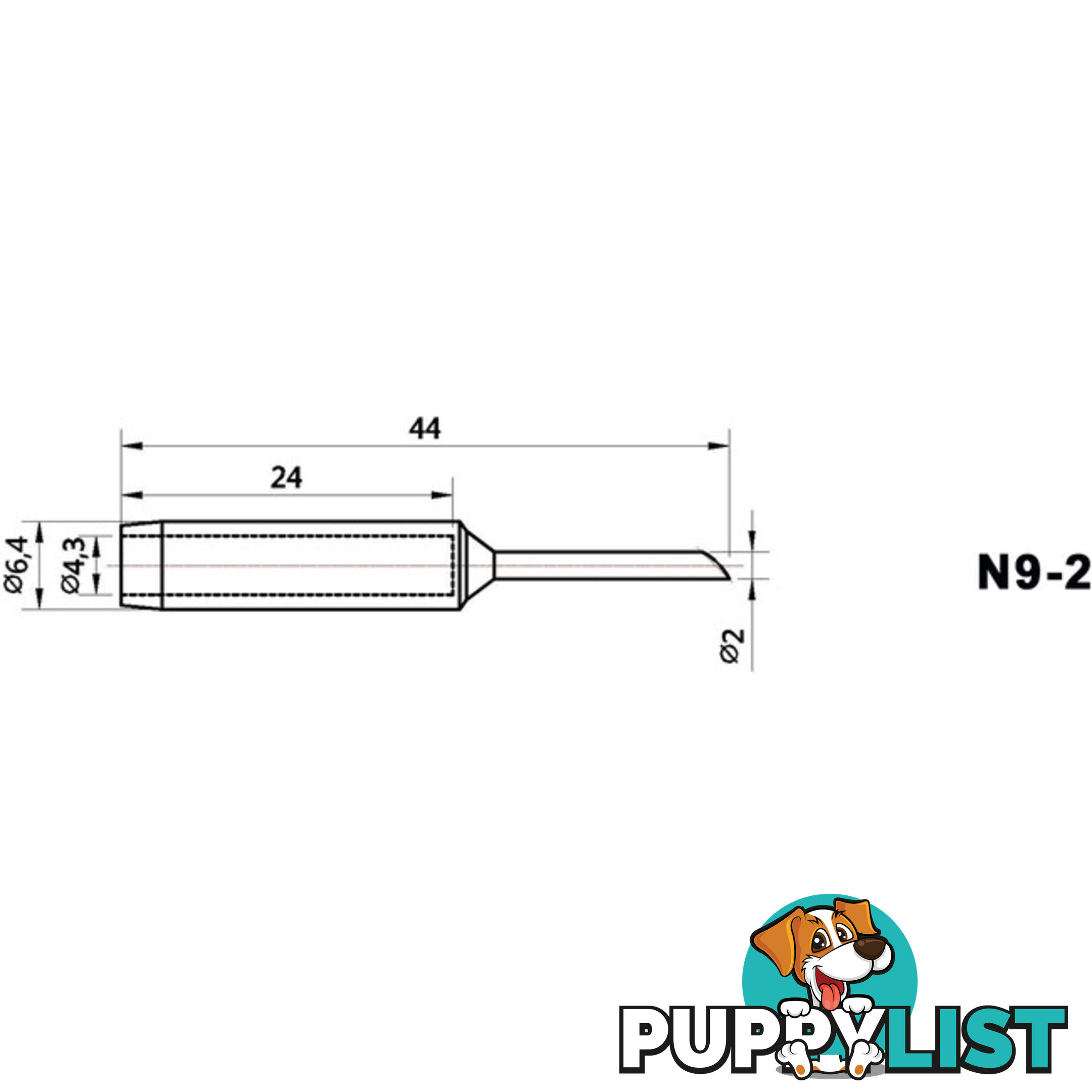 N92 2.0MM BEVEL TIP ZD8916 ZD418 REPLACEMENT SOLDERING TIP