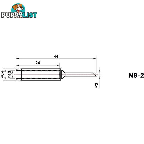 N92 2.0MM BEVEL TIP ZD8916 ZD418 REPLACEMENT SOLDERING TIP