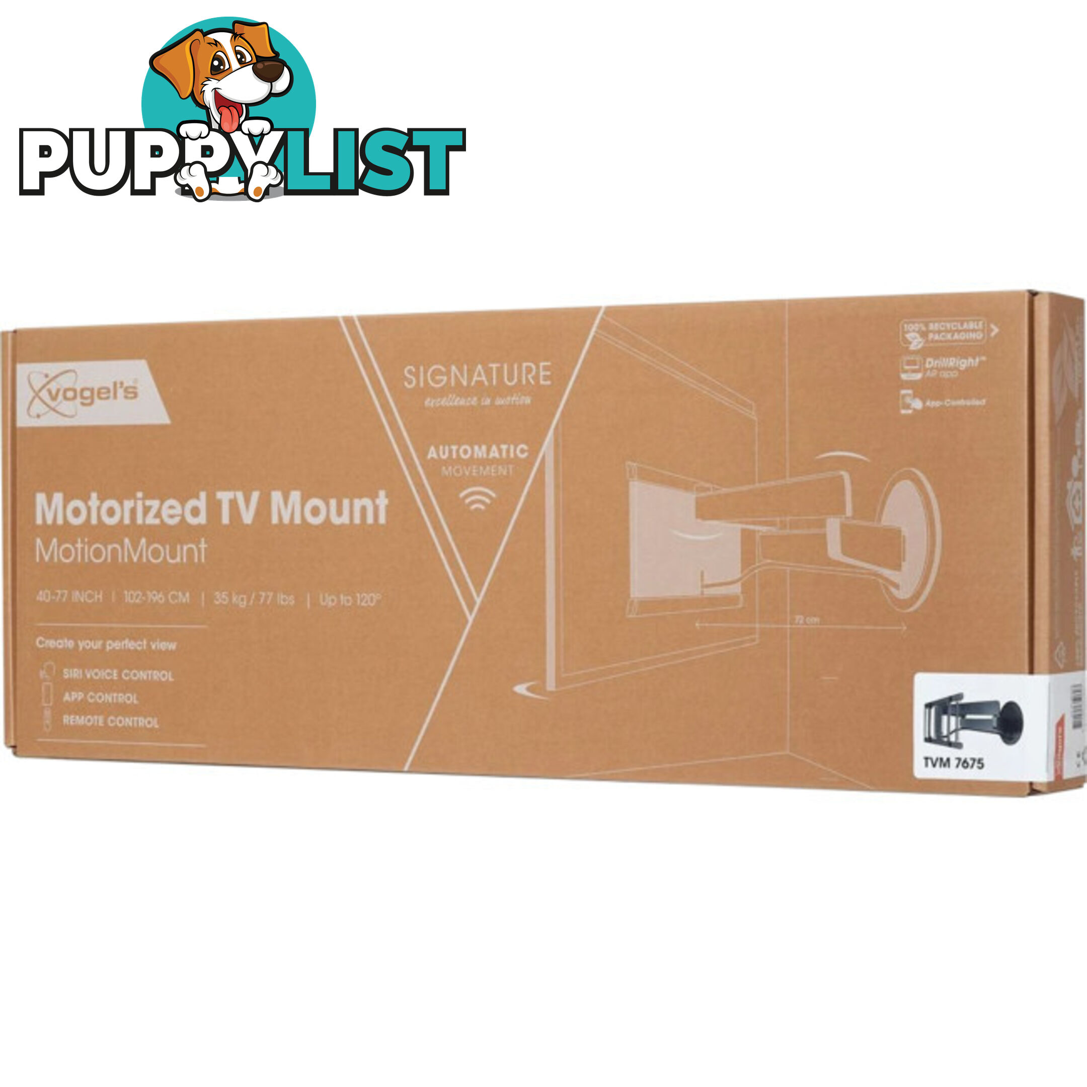 TVM7675 SIGNATURE SERIES 40"-77" 35KG MOTORISED WALL MOUNT MOTION MOUNT APP -3D LEVELLING