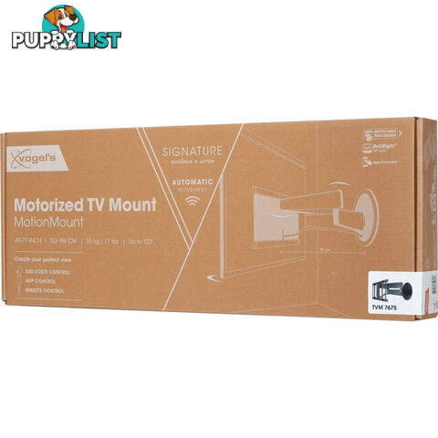 TVM7675 SIGNATURE SERIES 40"-77" 35KG MOTORISED WALL MOUNT MOTION MOUNT APP -3D LEVELLING