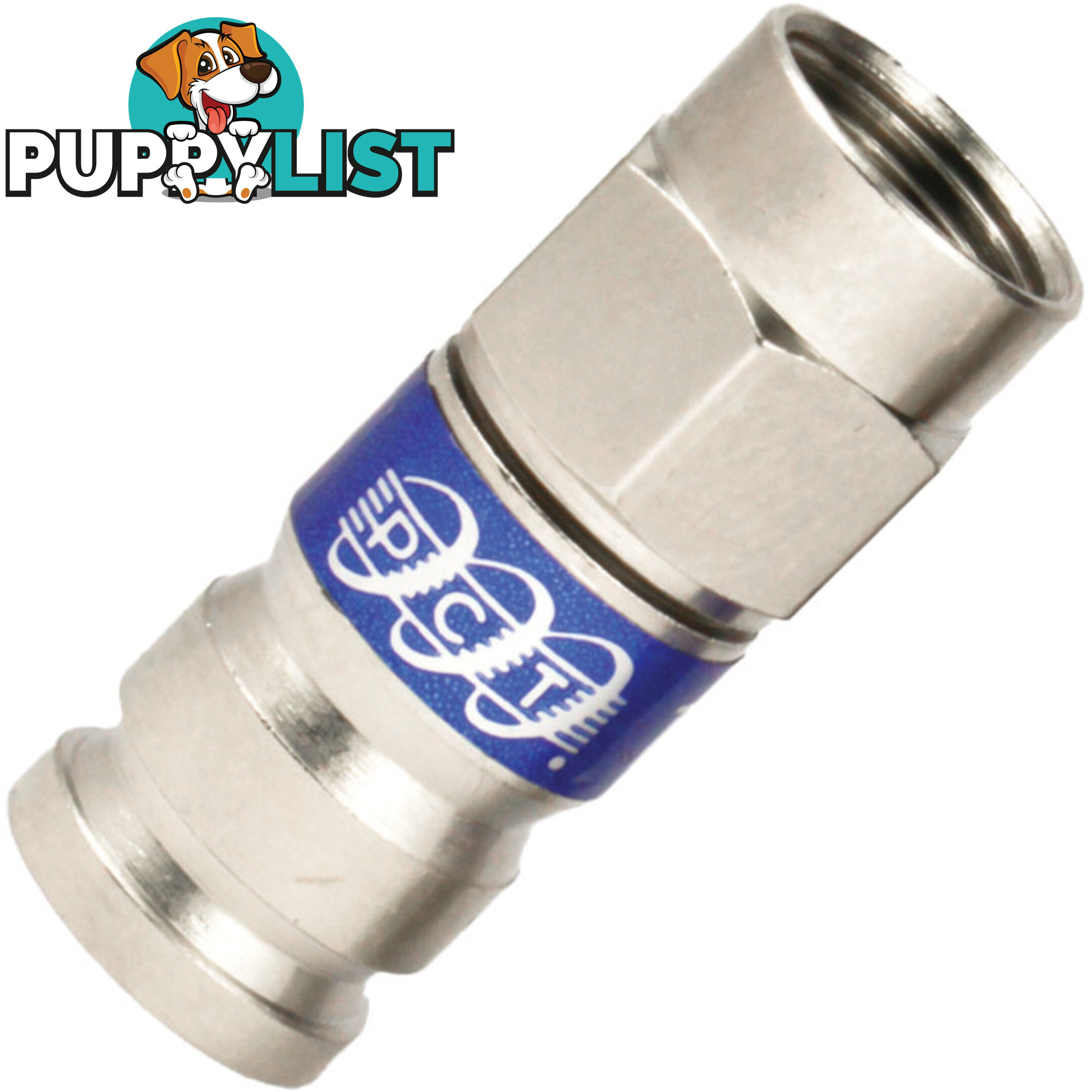 PR1003 'F' RG6 COMPRESSION CONNECTOR BLUE PCT