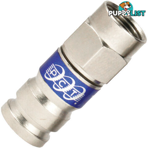 PR1003 'F' RG6 COMPRESSION CONNECTOR BLUE PCT