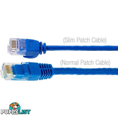 LC6SL0300BL 3M SLIM CAT6 PATCH LEAD BLUE ULTRA THIN