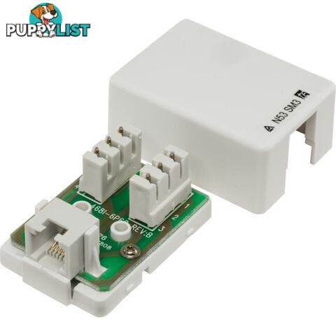 SM366IDC/WHT MINI 6P6C SURFACE MOUNT SOCKET RJ12 IDC PUNCH IN TERMINATION