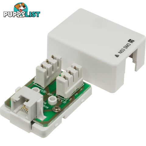 SM366IDC/WHT MINI 6P6C SURFACE MOUNT SOCKET RJ12 IDC PUNCH IN TERMINATION