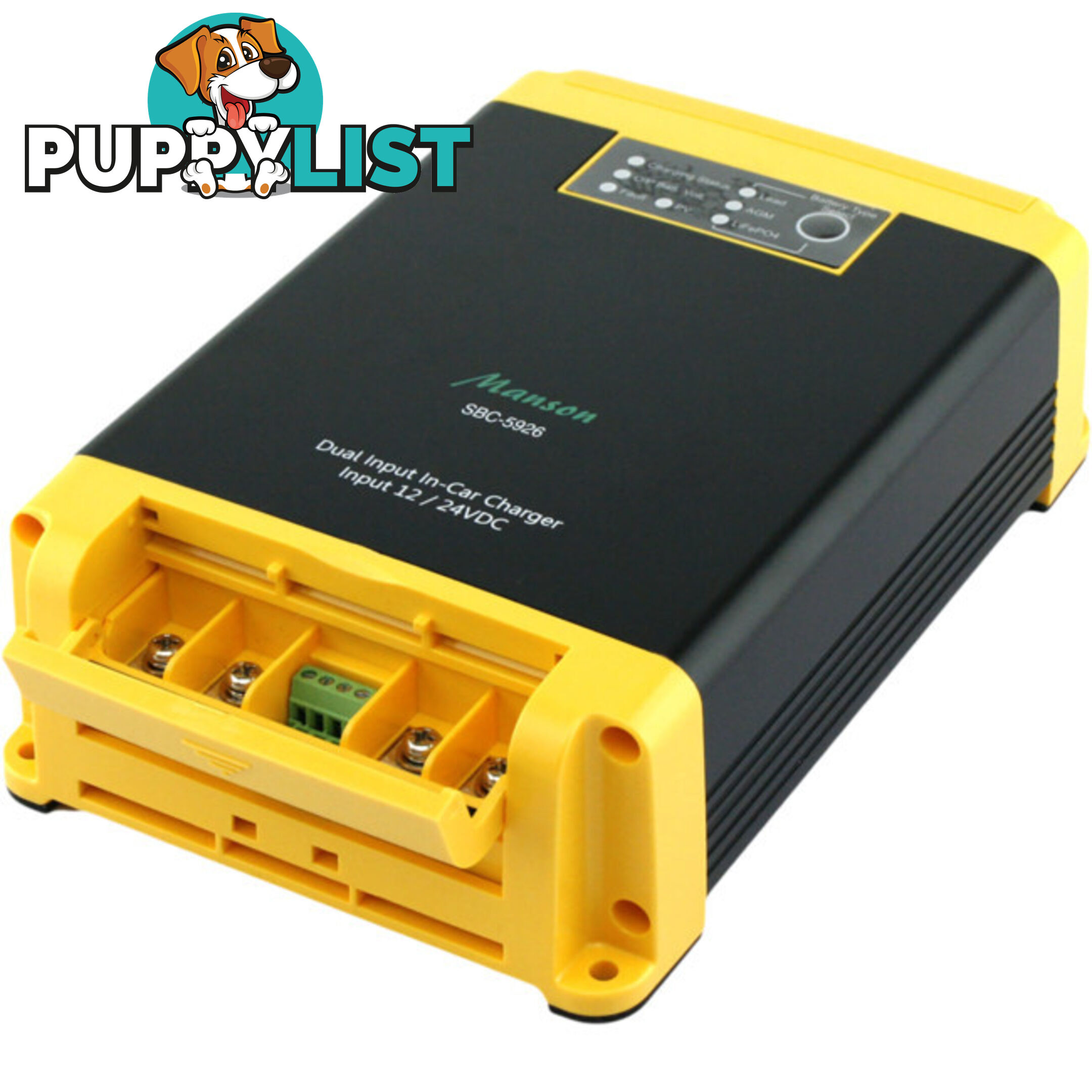 SBC5936 24V 12A DC-DC BATTERY CHARGER WITH DUAL INPUTS DC & SOLAR INPUTS AUTO SELECT 12V 24V