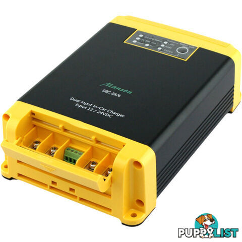 SBC5936 24V 12A DC-DC BATTERY CHARGER WITH DUAL INPUTS DC & SOLAR INPUTS AUTO SELECT 12V 24V