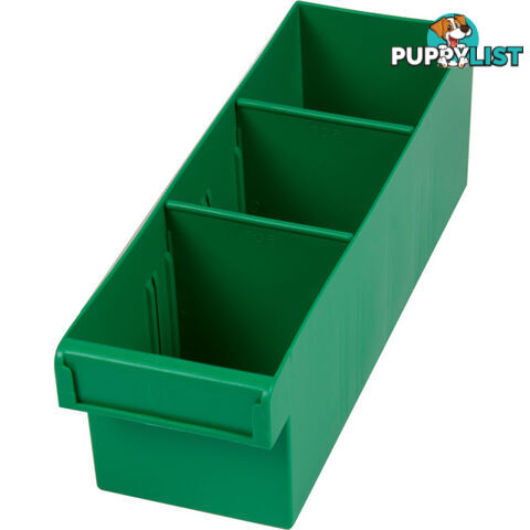 1H012GN GREEN 300MM MEDIUM PARTS TRAY STORAGE DRAWER WITH DIVIDERS