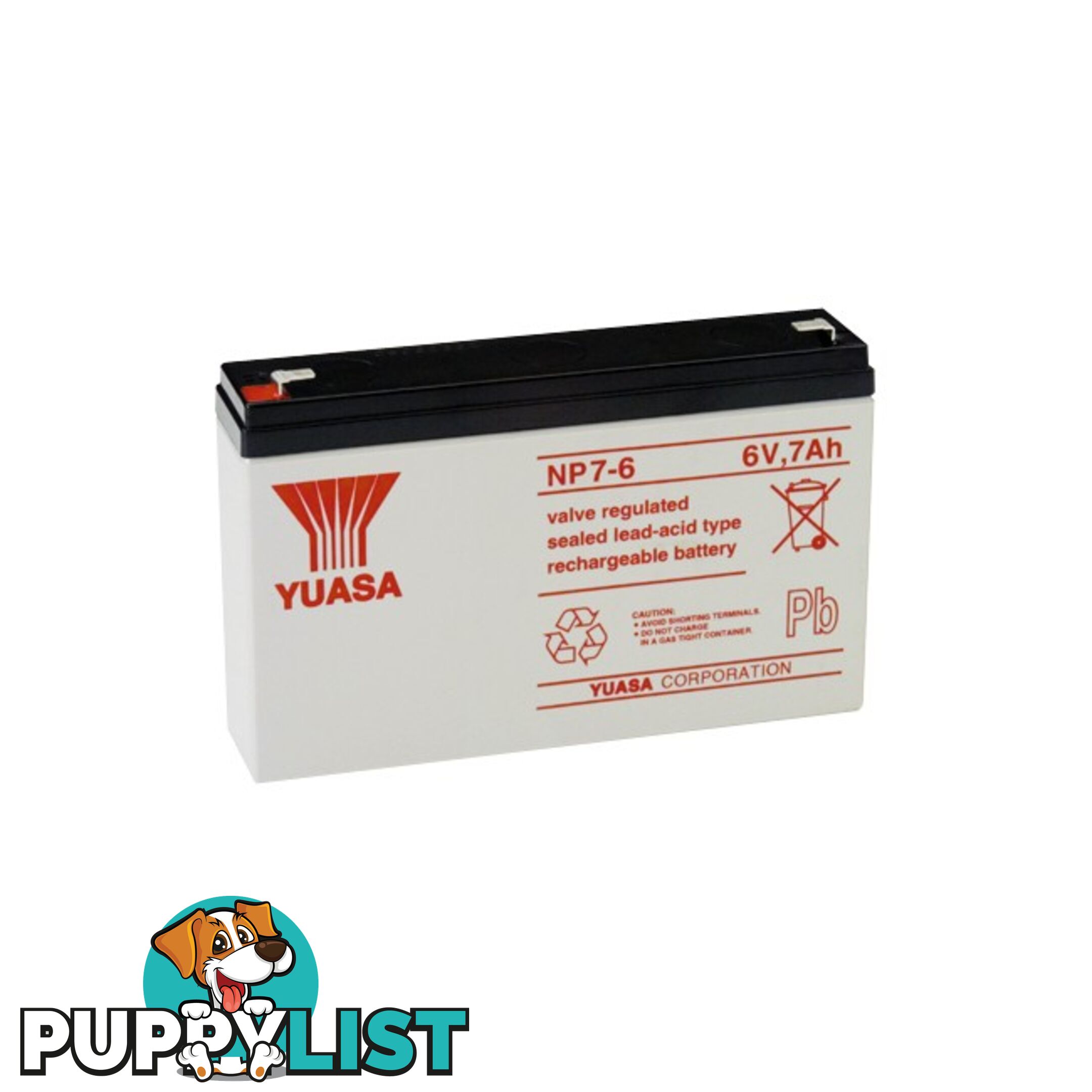 NP7-6 6V 7AMP YUASA SLA BATTERY SEALED LEAD ACID - NP SERIES