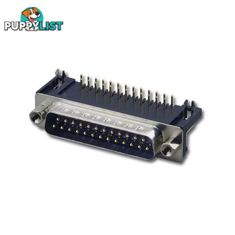 PJ2425 25 WAY D RANGE PCB PLUG RIGHT ANGLE DB25