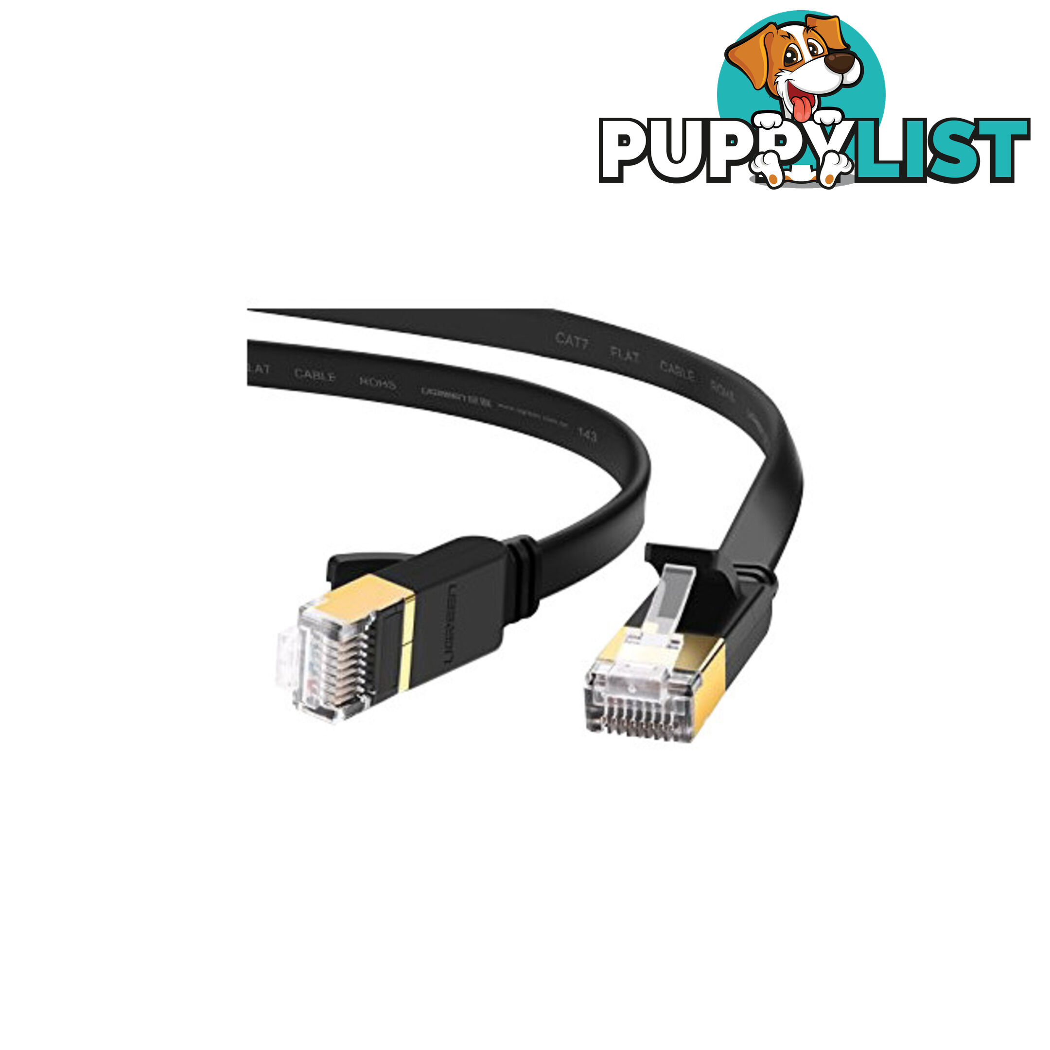 LC7474 FLAT 2M BLACK CAT7 PATCH LEAD 10GBE EDIMAX