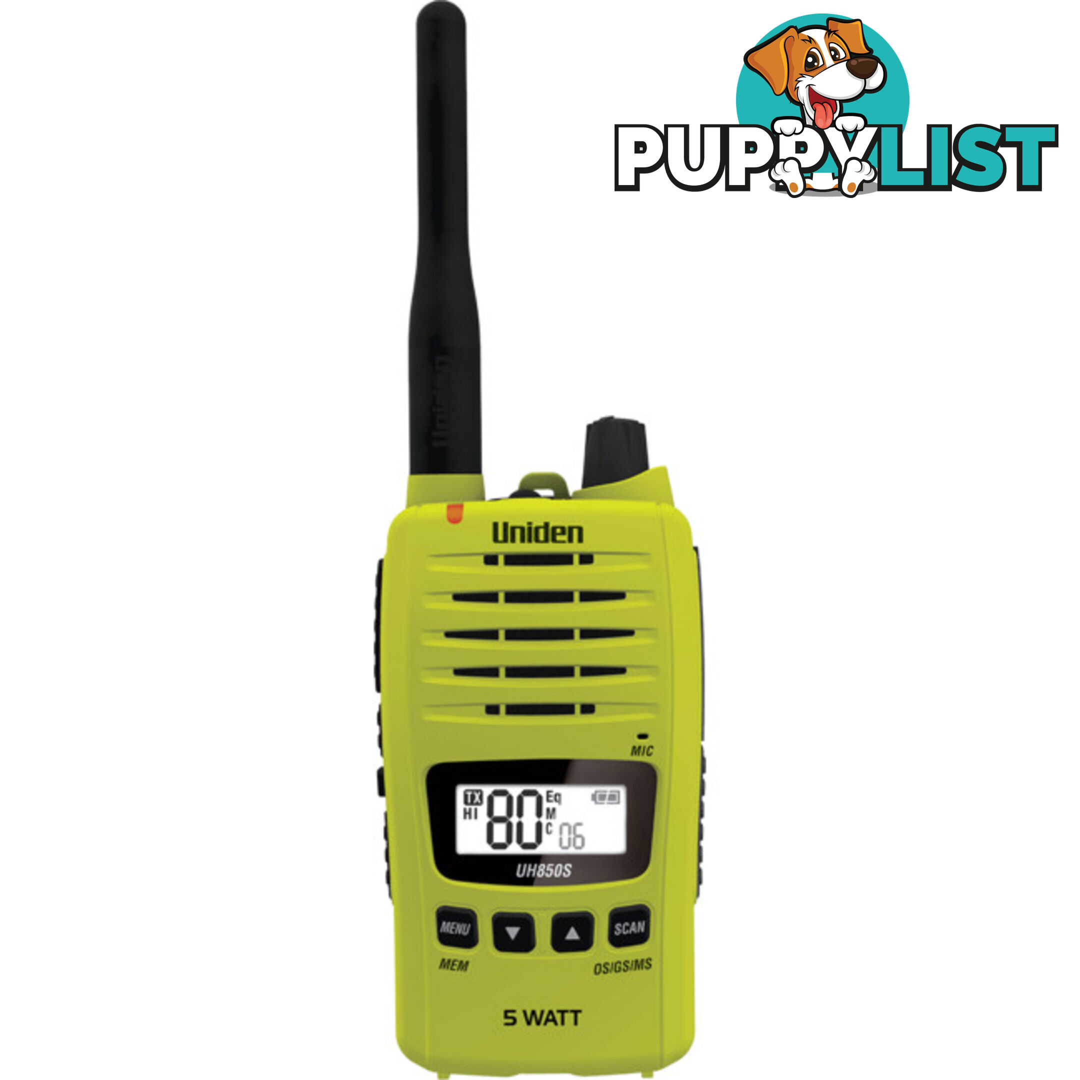 UH850S-L 5W UHF HANDHELD RADIO LIME