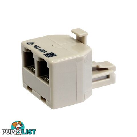 MDA66B/IVY 6P6C RJ12 DOUBLE ADAPTOR ONE SOCKET TO TWO TEL5002