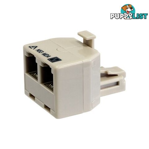 MDA66B/IVY 6P6C RJ12 DOUBLE ADAPTOR ONE SOCKET TO TWO TEL5002