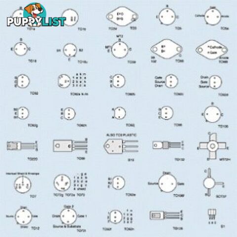 BC337 NPN TRANSISTOR .8A 50V .5W T092