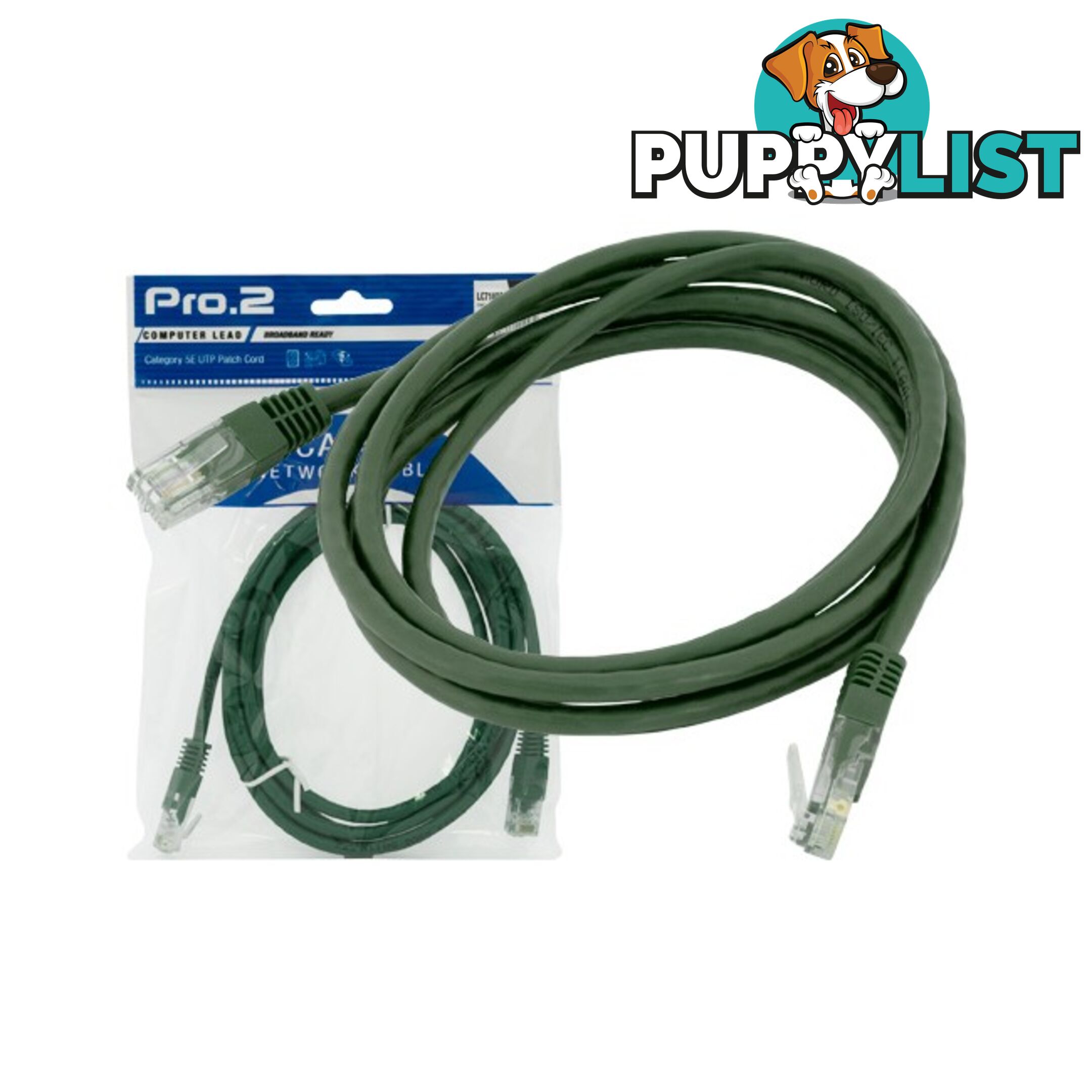 LC7145G 20M GREEN CAT5E PATCH LEAD PRO2