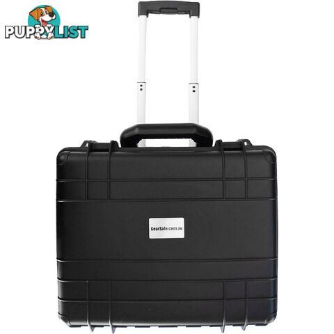 GS023 475X390X200 PROTECTIVE BLACK TROLLY CASE WITH FOAM GEARSAFE