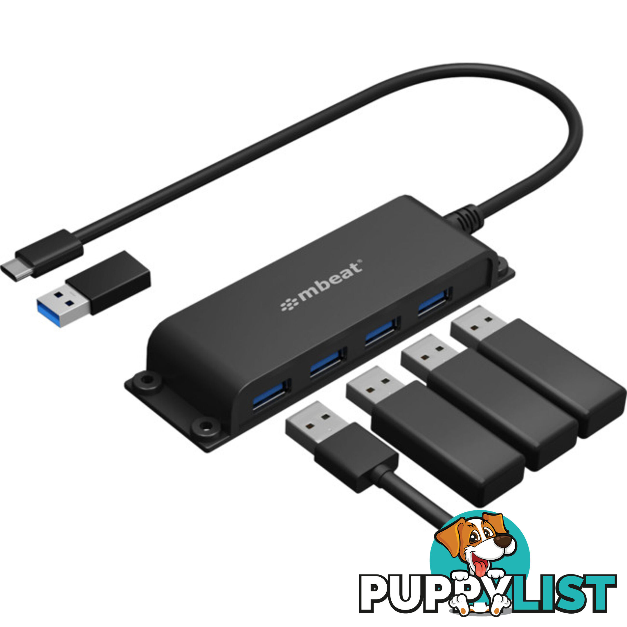 HUBE04 MOUNTABLE 4 PORT USB-C HUB