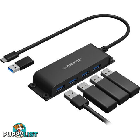 HUBE04 MOUNTABLE 4 PORT USB-C HUB