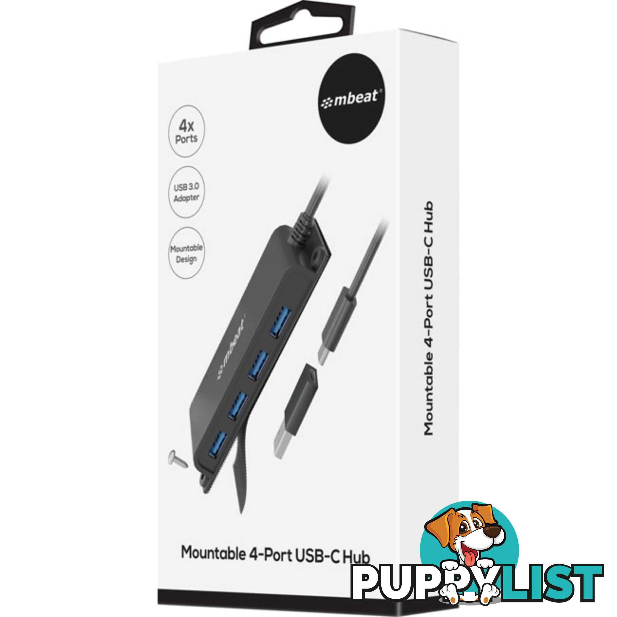 HUBE04 MOUNTABLE 4 PORT USB-C HUB