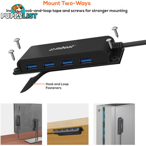 HUBE04 MOUNTABLE 4 PORT USB-C HUB