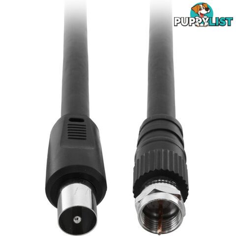 FL59Q-1PF 1M RG59QUAD PAL TO 'F' LEAD PAL TO 'F' FLYLEAD - BLACK